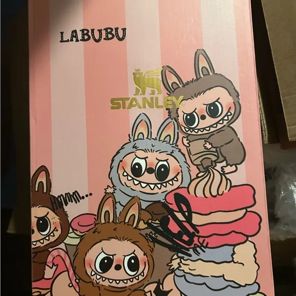Authentic Limited Edition Stanley Pink and White Labubu Tumbler - Picture 2 of 5